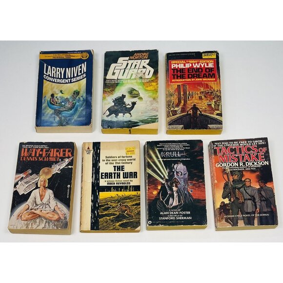 VTG 50s-80s Lot 14 Sci-Fi Fantasy PAPERBACK BOOKS Del Rey Signet Ace Avon Baen - Picture 4 of 7